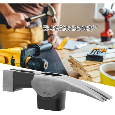Tête de marteau de charpentier à double fourche coudée de 283 g (10 oz) pour le travail du bois à domicile (1/4)