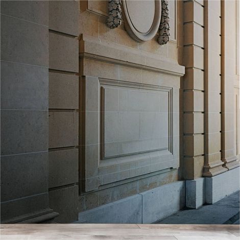 Photo wallpaper wall Profhome 786611 hot embossed non-woven wallpaper textured 3D matt beige brown grey cream 2,12 m x 2,8 m (1/4)