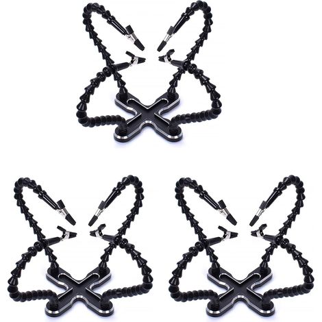 3X Station de Soudure avec Bras Flexibles 12 PièCes Support de Fer à Souder TroisièMe Outil D'Aide à la Main Outil de Soudage RéParation RéParation Outil de Soudage (1/5)