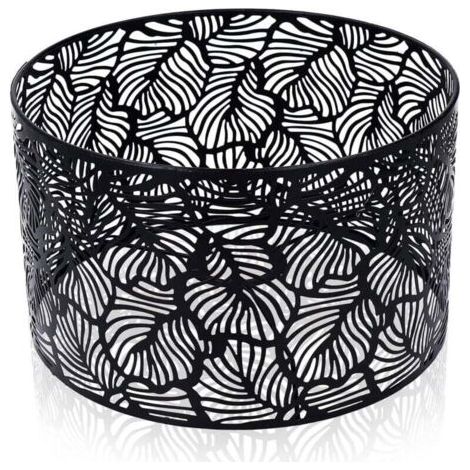 FENOPLASTICAAbat-Jour pour Ampoules E14 E27 25 x 16 cm Noir Abat-Jour Tambour Universelle Moderne Lampe de Dissipation Thermique (1/4)