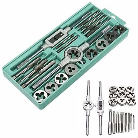 Set of 20 M3-M12 high speed steel tap dies with 25 mm screw (1/5)