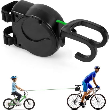 Barre de Remorquage pour Vélo Enfant - 1 Pièce - ABS - Rétractable 2,6m - Charge 225kg - VTT et Randonnée (1/5)