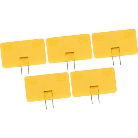 Pack de 5 prises convertisseurs sans fil rotatives 180°, multiprise 1 vers 3 norme américaine, fiche US 110-250V, couleur jaune. (1/5)