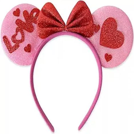 Goma Para El Pelo - Diseño Corazón Con Orejas Redondas - Plástico Resistente - Para San Valentín Carnaval Cumpleaños - 1 Unidad (1/5)