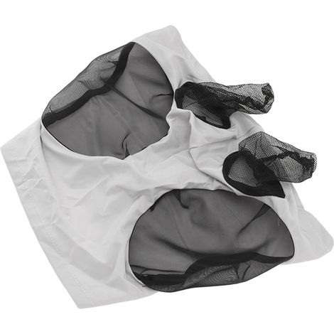 Masque d'équitation en filet, respirant et élastique, avec cache-oreilles, gris. (1/5)