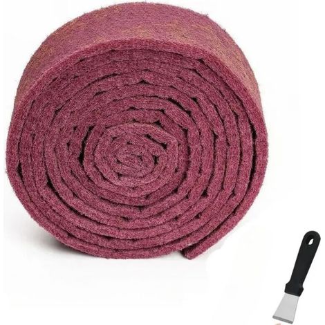 Tampon à récurer - Rouleau 3 m x 9 cm - Pour nettoyage domestique et polissage - 1 unité (1/5)