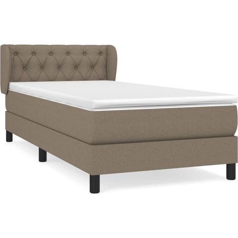 Maison Exclusive - Giroletto a Molle con Materasso Tortora 80x200 cm inTessuto (1/5)