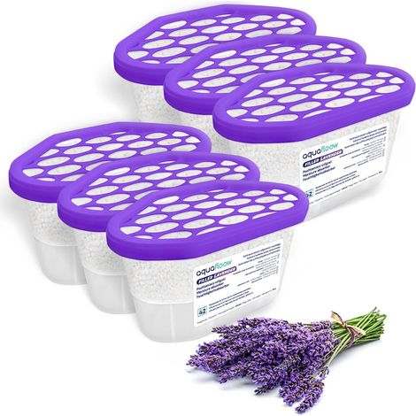 Déshumidificateur 400 ml, Réduit l'humidité de l'air, 6 Pièces Neutraliseur d'odeurs, Absorbeur d'humidité pour Cuisine, Placard, Salle de Bain et Bureau (1/5)