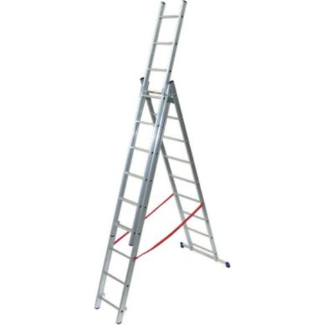 Scala parallela 3 rampe stilo facal alluminio en 131 h.cm 193/426 pioli 3x 7 Facal
