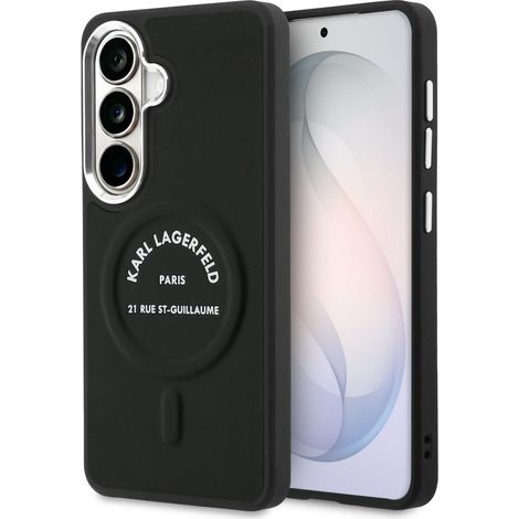 Karl Lagerfeld geprägter Ring RSG Logo MagSafe Hülle für Samsung Galaxy S26 Schwarz (1/5)