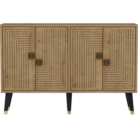 Holzanrichte "Ahart" - 120 x 30 x 80 cm - Eiche Saphir Gold
