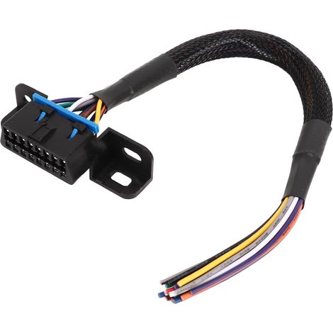 Câble OBD2 femelle à nu 16 broches, robuste, résistant à l'usure, faisceau fixe pour port de tableau de bord de voiture (1/5)