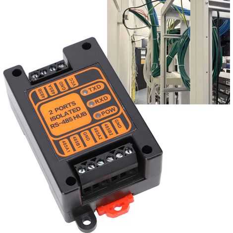 Hub RS485 à 2 canaux, 1 entrée, 2 sorties, répéteur isolé de qualité industrielle RS485, 940V. (1/5)