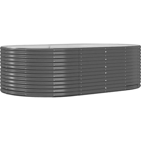Maison Exclusive - Garten-Hochbeet Anthrazit 212 x 140 x 68 cm Ve (1/5)