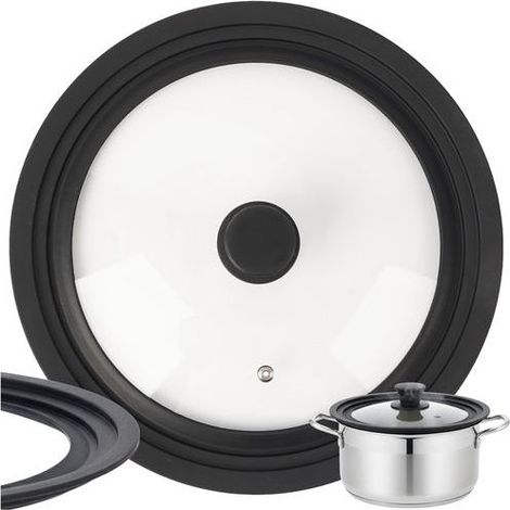 Couvercle universel en silicone et verre pour casseroles et poeles 28 32 cm (1/5)