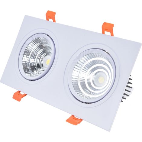 2x7W COB-Einbaustrahler 6000K 100–264V Verstellbare Einbau-Deckenleuchte mit LED-Treiber für Schlafzimmer (1/5)