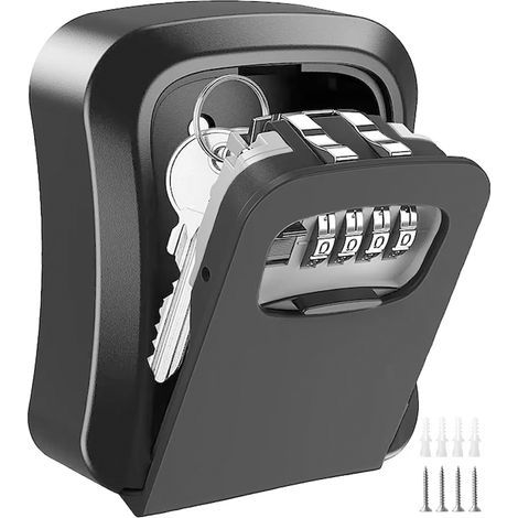 Coffre à clés à code, cadenas décoratif à code, cadenas de porte, coffre-fort domestique, cadenas de chantier, coffre à clés pour hébergement chez l'habitant (1/5)