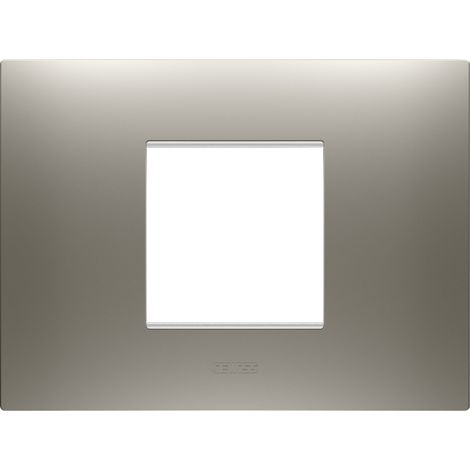 PLAQUE EGO RECTANGULAIRE 2P ACIER GEWISS GW16002ST
