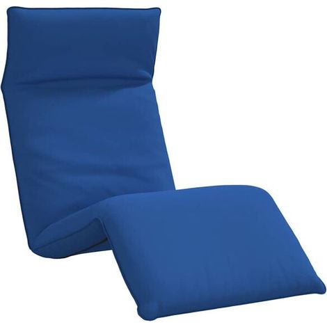 Chaise Longue Pliante en Tissu Oxford, Couleur Bleu Royal, Dimensions 175 x 54 x 8,5 cm (1/5)