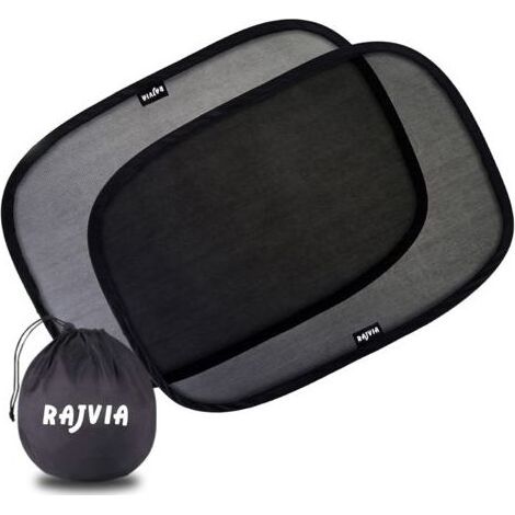 PA Aiperq Pare-Soleil Voiture Bébé,avec Protection UV Certifiée (Lot de 2) Filet De Protection Solaire Auto-Adhésif pour Voiture Vis Pare-Soleil pour Voiture.51cmx31cm (Noir). (1/5)