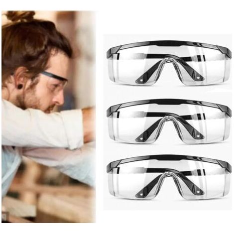 3pcs Lunettes De Protection Anti-Buée et UV Lunettes et Anti-Rayures pour Les lieux de Travail, Construction, Bricolage, Laboratoire, Soudage, Chimie, Usage Personnel Confortables à Porter (1/5)