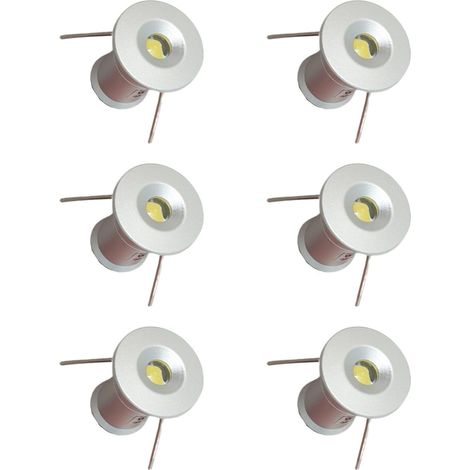 6 x Spot LED 12V,Mini Encastrable IP65,Aluminium,Bateau,Camping-car (1/5)