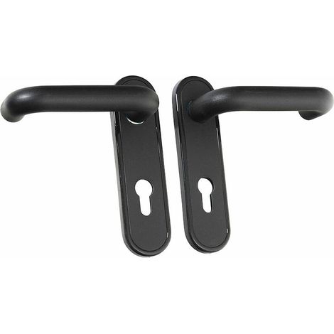 Türgriff Cobert Griffplatten Zylinder schwarz 72 mm (1/2)