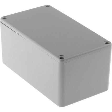 Boîtier RS PRO en Fonte d'aluminium, 114.4 x 63.7 x 55.1mm, Gris, Blindé ( Prix pour 1 ) (1/2)