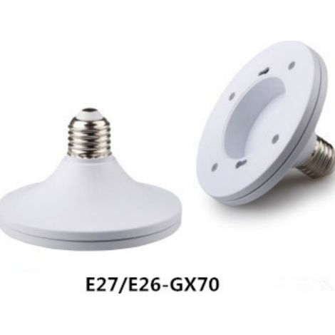 Adaptateur de douille à vis pour douille de lampe d'armoire GX53/GX70, douille de lampe de test de vieillissement, douille de lampe à économie d'énergie (1/5)