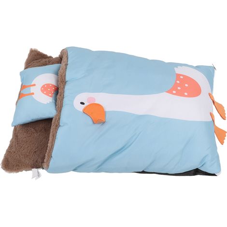 Nid douillet pour animaux de compagnie, grande couverture en forme d'oie, pour chats et chiens, pour un sommeil profond et chaud en hiver, niche confortable, 55 x 40 cm (1/5)