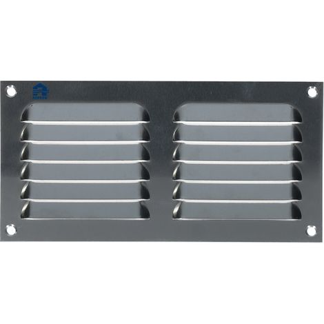 Grille estampée 436 largeur 200mm hauteur 100mm anodisé argent RENSON 8330