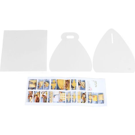 Gabarit Boîte Cadeau DIY PET Transparent Stéréoscopique Modèle Couture pour Emballage Alimentaire et Artisanat Grande Taille 30cm (1/4)