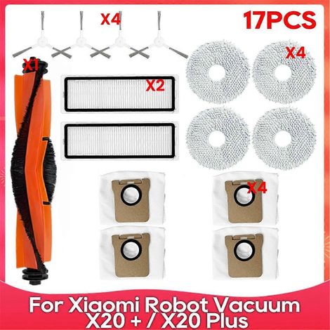 Pour aspirateur robot Xiaomi : brosse principale, filtre, lingette de nettoyage et sac à poussière --- (1/5)