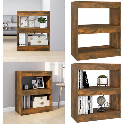 Bücherregal/Raumteiler Räuchereiche 60x30x72 cm - Raumteiler - Holzregal (1/5)