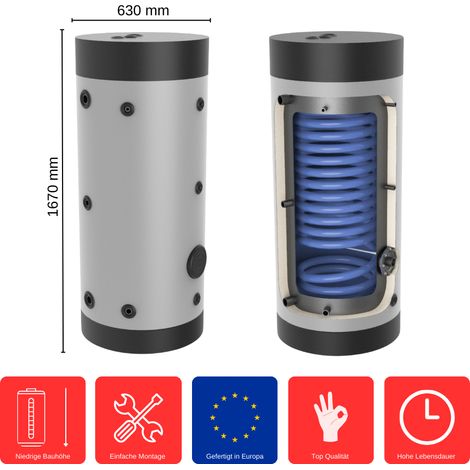 Wärmepumpenspeicher 300 Liter WPS-1-300 Standspeicher Warmwasserspeicher Boiler (1/5)