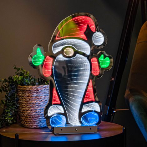 40cm Infinity Christmas Santa with Metal Base and Multi-Coloured LEDs (1/5)