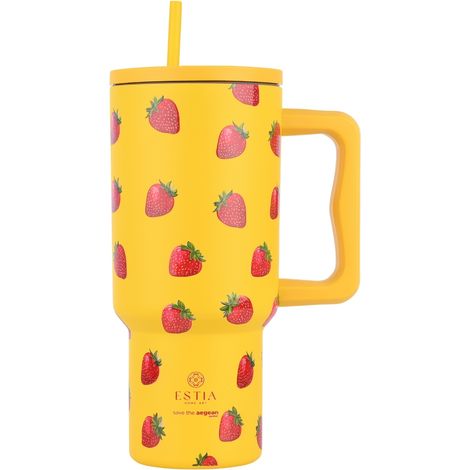 Taza térmica Berry Bright de 900 ml con pajita