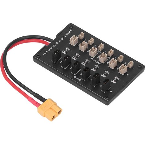 Paralleles Ladeboard, 6-Kanal-XT60-Balanced-Ladeboard mit 4,0-mm-Bananensteckerkabel für Lithium-Akkus (1/5)