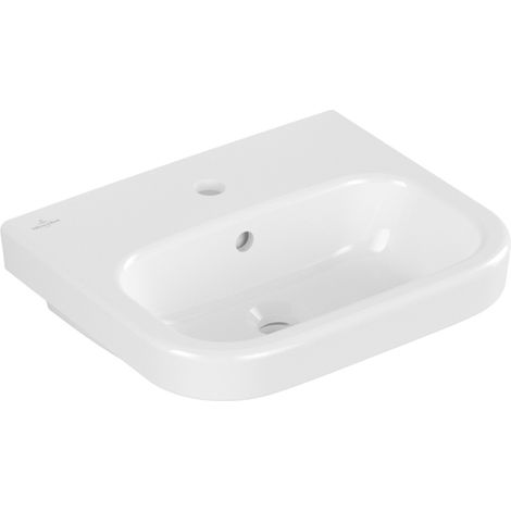 Handwaschbecken Villeroy & Boch Architectura mit Überlauf, 450 x 380 mm, Hahnloch mittig, weiß - 43734501
