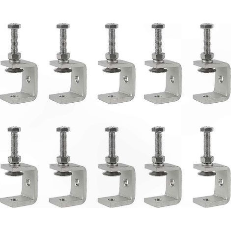 Lot de 10 Serre-joints en Acier Inoxydable, 30mm Outils de Maintien Robustes à Mâchoire Réglable pour Menuiserie, Soudure, Projets de Bricolage (1/5)