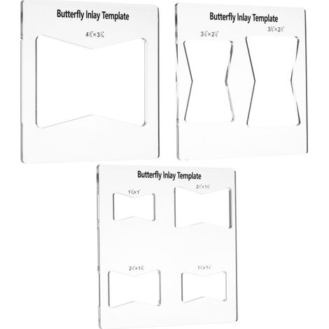 Beyamis Gabarits décoratifs et de défonceuse 7 en 3 pour incrustation papillon (lot de 3, 6 x 6 pouces) (1/5)