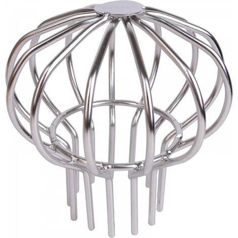 Bouchon de gouttière rond en acier inoxydable 304 pour toiture extérieure, anti-obstruction, outil de nettoyage des fuites de gouttière (3 pouces) (1/5)