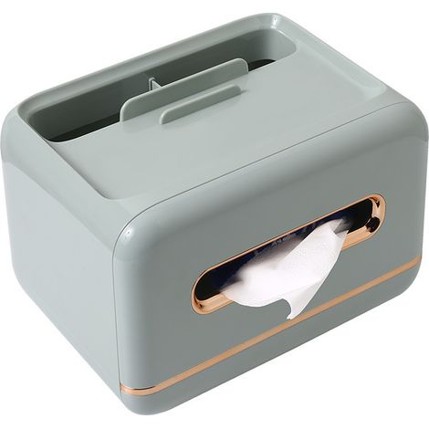 Kunststoff-Taschentuchboxen mit Fernbedienungshalter, multifunktionale Aufbewahrungsbox für Papiertaschentücher, Organizer für die Arbeitsfläche im Homeoffice (1/5)
