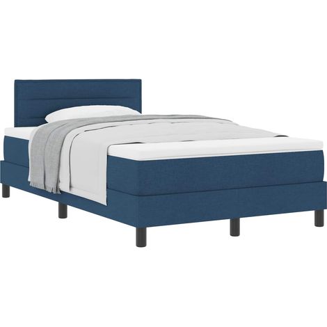 Maison Exclusive - Boxspringbett mit Kissen mit Kopfteil Blau 120