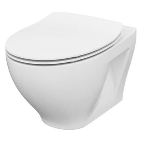 Cersanit Moduo, vaso sospeso senza flangia con sedile SoftClose, bianco (K701-147-ECO) (1/5)