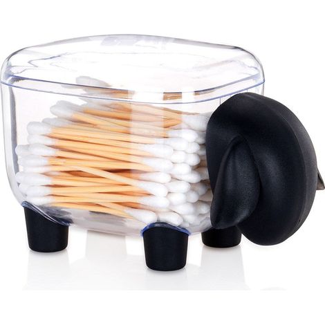 Contenedor para bastoncillos de algodón y discos cosméticos 13 cm