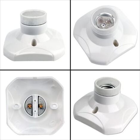 Set mit 6 E27-Schraubfassungen für Deckenleuchten, 220–240 V Wechselstrom, Fassungshalter für LED-Lampen, E27-Sockel für Deckenleuchten (NPTERBL) (1/5)