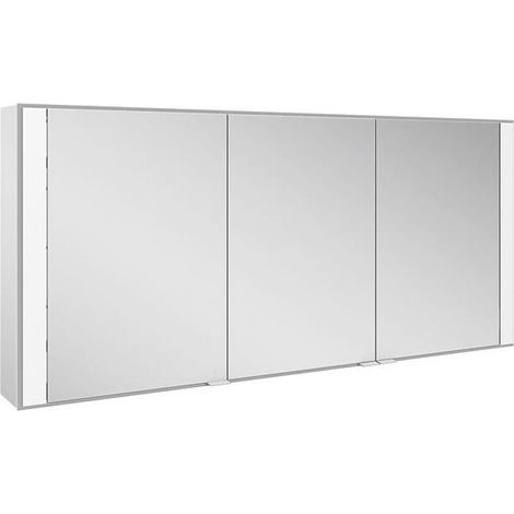 Armario con espejo ROYAL 60 1400 x 650 x 149 mm, pared empotrada anodizado teñido de plata KEUCO