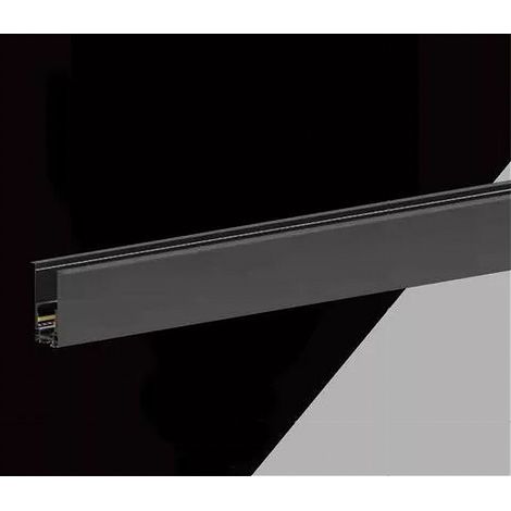 TrAdE Shop Traesio - Binario Magnetico Nero 2mt 48v Da Incasso Per Faretti Led Con Copertura Tk670-2m - (1/5)