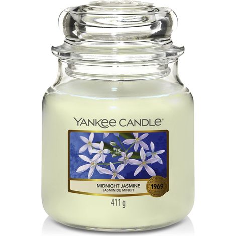 bougie jarre parfumée moyenne taille Jasmin de minuit jusqu'à 75 heures de combustion (1/5)
